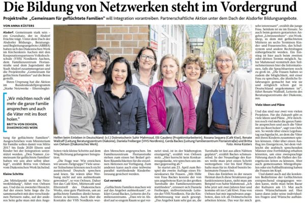 Aachener Zeitung vom 14.04.2018 VON ANNA KÜSTERS